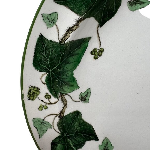 Antique Early 1900s Wedgwood Napoleon Ivy Green Queens Ware Luncheon Plate 9" D - Picture 9 of 9